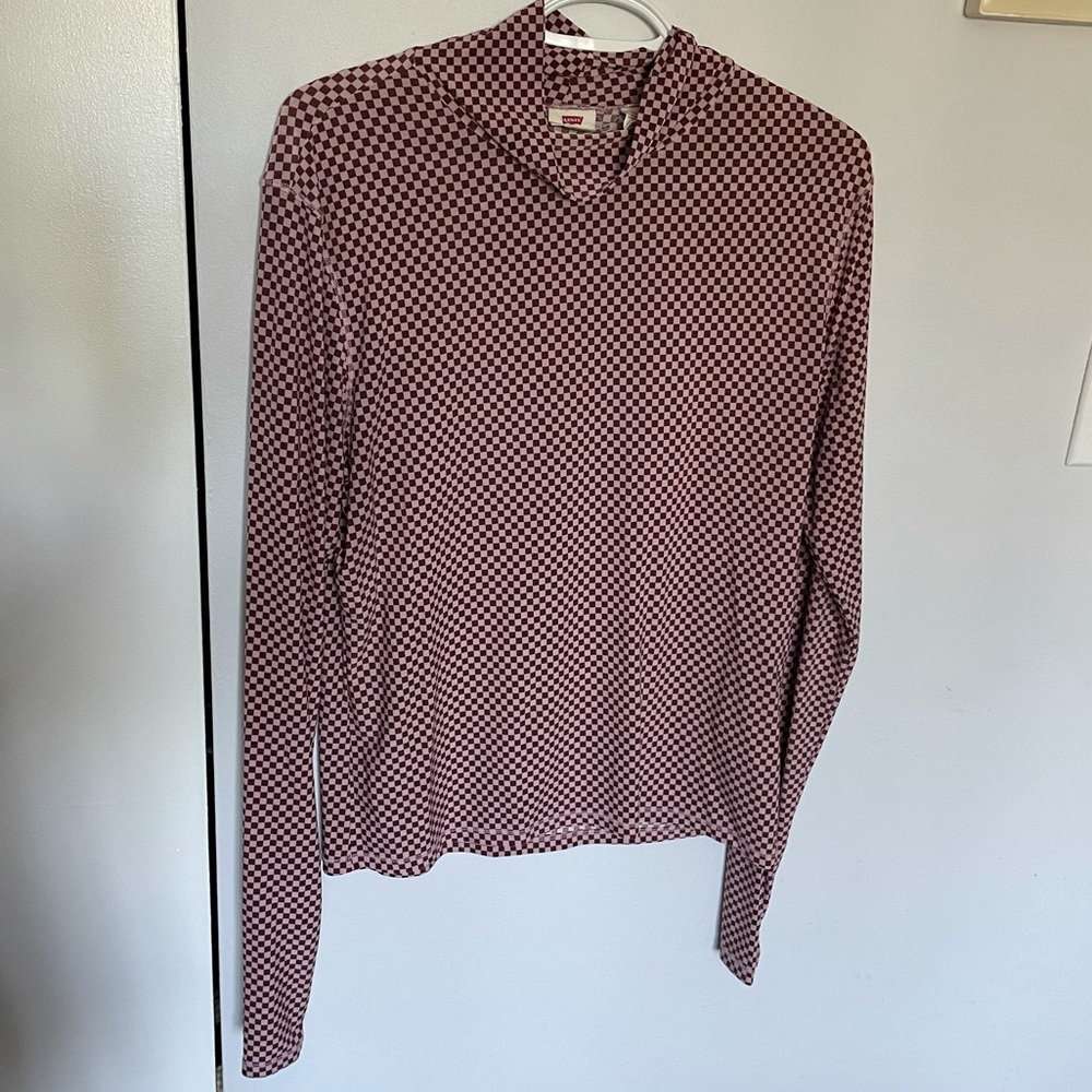 Levi’s Checkered Mock Neck
